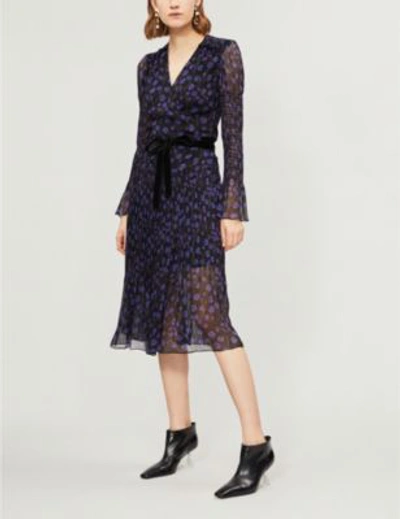 Shop Diane Von Furstenberg Ani Silk Wrap Dress In Drgn Berry