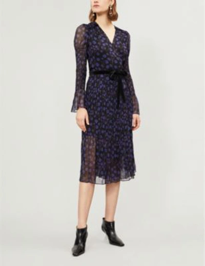 Shop Diane Von Furstenberg Ani Silk Wrap Dress In Drgn Berry