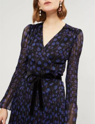 Shop Diane Von Furstenberg Ani Silk Wrap Dress In Drgn Berry