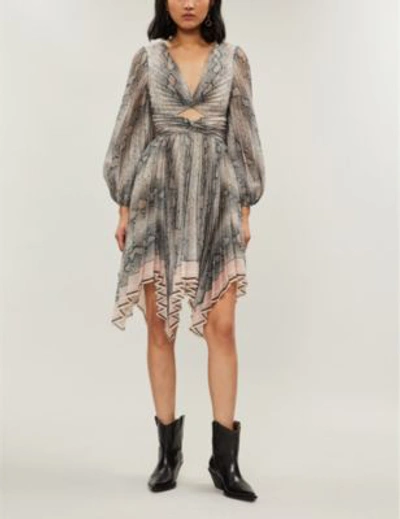 Shop Zimmermann Python-print Crepe Dress