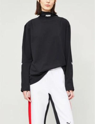 Shop Ader Error Puma X  Stretch-cotton Turtleneck Top In Black