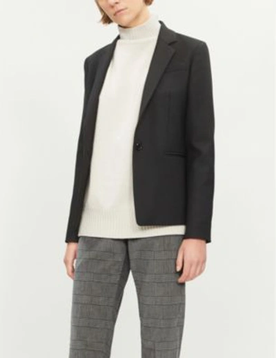 Shop Joseph William Wool Woven Jacket In Black