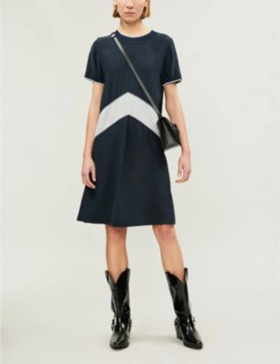 Shop Rag & Bone Hannah Chevron Silk Dress In Salute