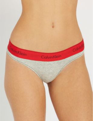 calvin klein modern cotton thong red