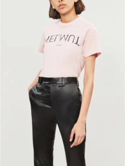 Shop Helmut Lang L'apocalypse Joyeuse Cotton-jersey T-shirt In Rose Quartz