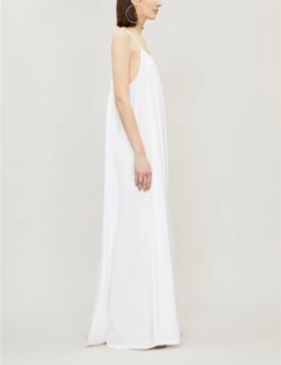 Shop The Row Dresia Cotton-jeresey Maxi Dress In White