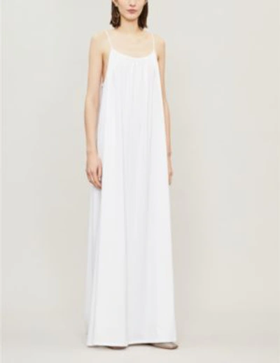 Shop The Row Dresia Cotton-jeresey Maxi Dress In White