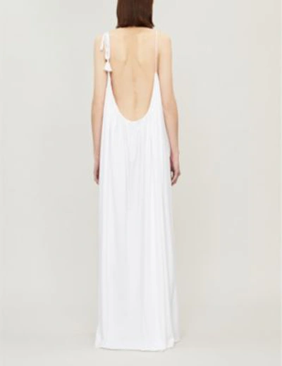 Shop The Row Dresia Cotton-jeresey Maxi Dress In White