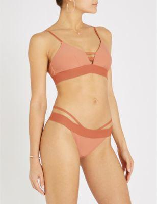 Calvin Klein Triangle Bikini Top In 200 Cedar Wood | ModeSens