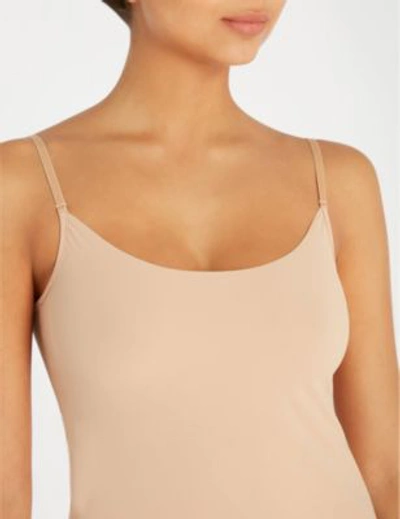 Shop Commando Microfibre Mini Slip Dress In True Nude