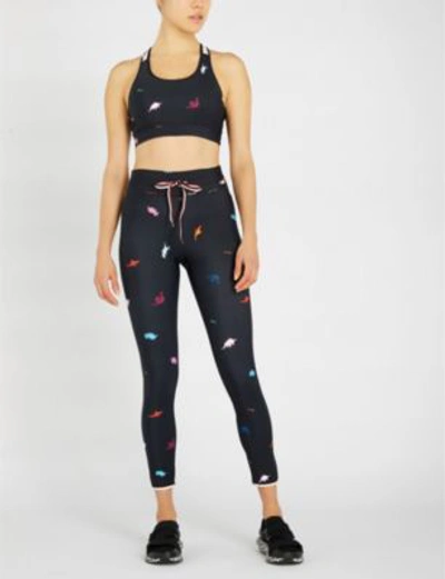 The Upside Good Dinosaur Stretch jersey Midi Leggings In Indigo Multi ModeSens