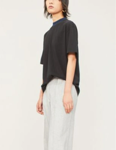 Shop Acne Studios Gojina Logo-print Cotton-jersey T-shirt In Black