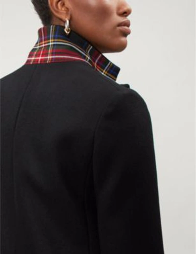 Maje straight coat in clearance virgin wool