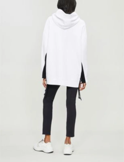 Shop Stella Mccartney Logo-print Cotton-blend Hoody In Pure White