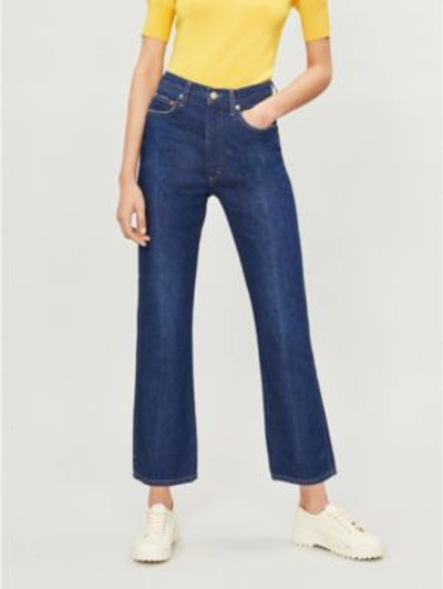 Shop Agolde Pinch Waist Flared High-rise Jeans In Radio