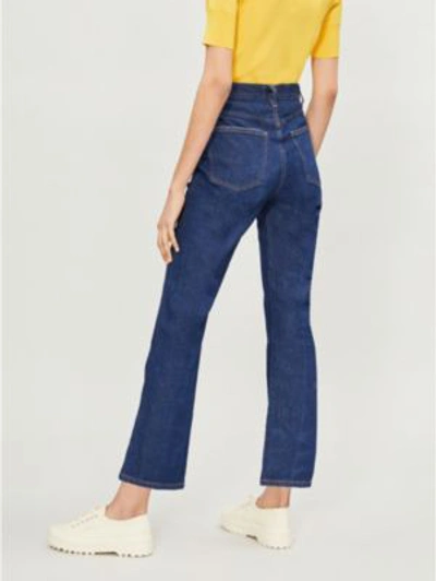Shop Agolde Pinch Waist Flared High-rise Jeans In Radio