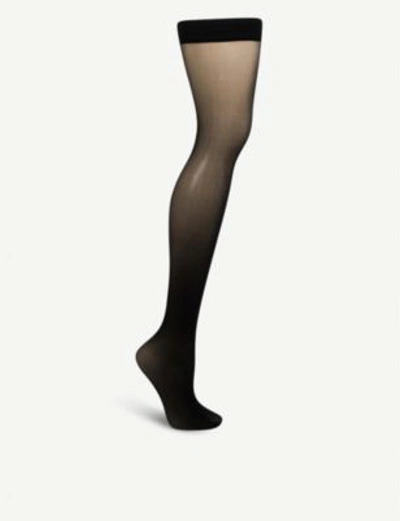Shop Wolford Women's Black Individual 10 Stay-up Stockings