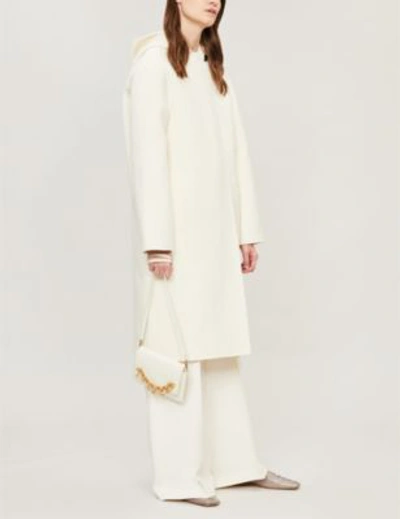 Shop Theory Clean Wool And Cashmere-blend Duffle Coat In Easter Lily