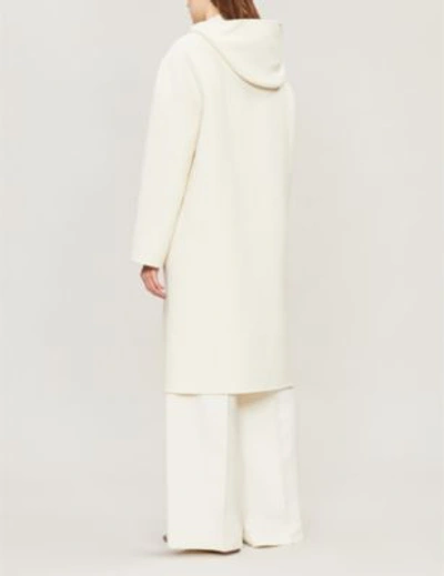 Shop Theory Clean Wool And Cashmere-blend Duffle Coat In Easter Lily