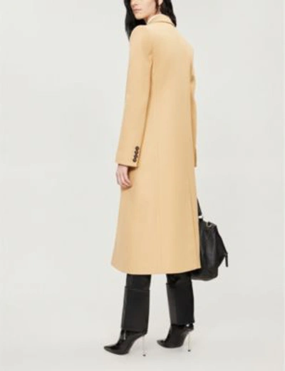Shop Givenchy Double-breasted Wool Coat In Beige