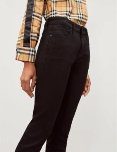 Shop Burberry Ruckley Skinny Mid-rise Jeans In Black