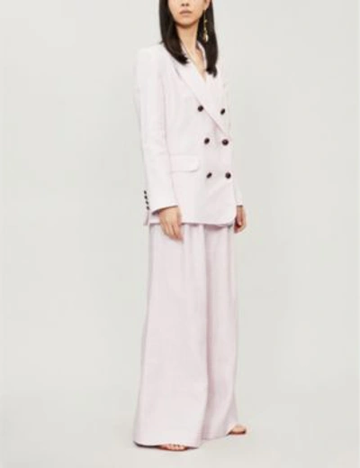 Shop Zimmermann Corsage Double-breasted Xx Blazer In Orchid