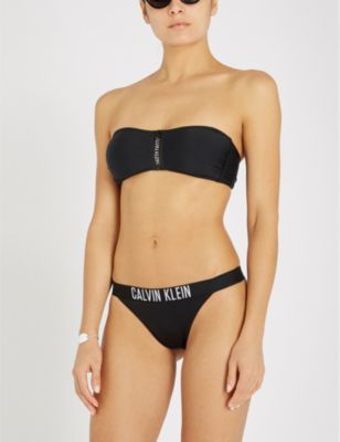 Calvin Klein Core Neo Bikini Top In 094 Pvh Black | ModeSens