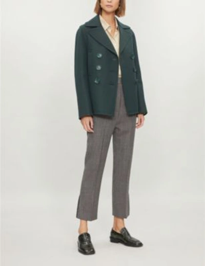 Shop Joseph New Hector Wool-blend Pea Coat In Bermuda