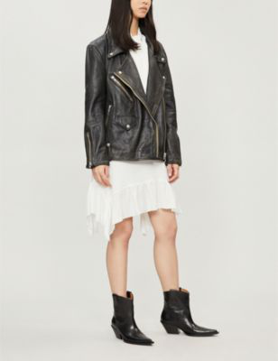 Free People Jealousy Leather Jacket In Black Modesens