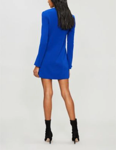 Shop Dion Lee Tessellate Cutout Woven Dress In Electric Blue