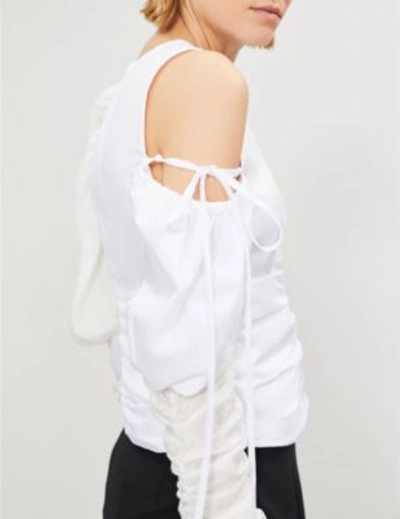 Shop Loewe Gathered Cotton Top In White