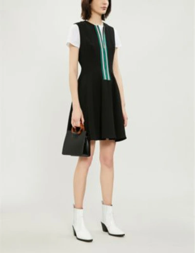 Shop Sandro Ines Embellished Zip Dress In Black