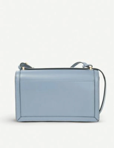 Shop Loewe Ladies Stone Blue Barcelona Leather Shoulder Bag