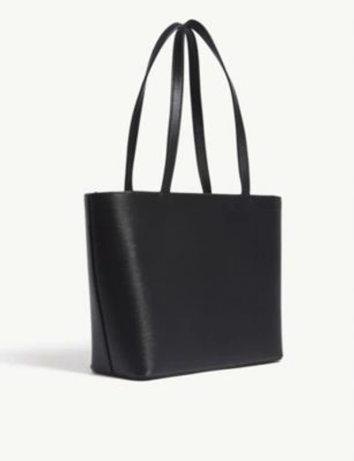 Shop Ted Baker Deanie Small Leather Shopper Bag In Black