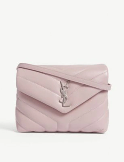 Shop Saint Laurent Tender Pink Monogram Loulou Quilted Leather Cross Body Bag