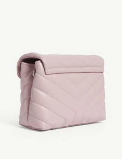 Shop Saint Laurent Tender Pink Monogram Loulou Quilted Leather Cross Body Bag