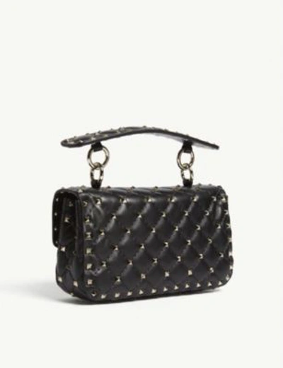 Shop Valentino Ladies Nero Black Elegant Rockstud Leather Shoulder Bag