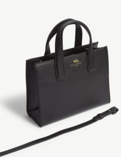 Shop Kurt Geiger Black Practical Saffiano Leather Tote Bag