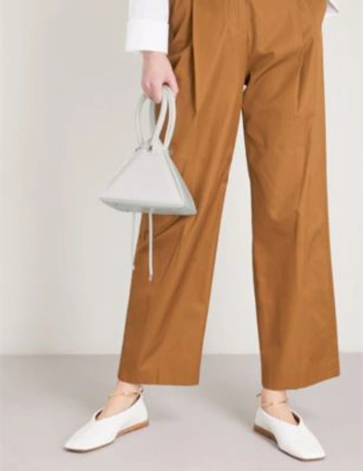 Shop Nita Suri Lia Sequinned Leather Handbag In White