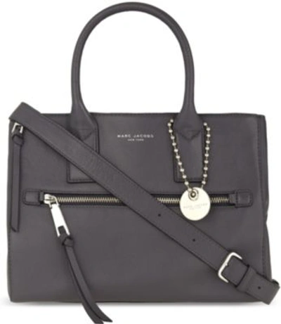 Shop Marc Jacobs Recruit East West Leather Tote In Shadow