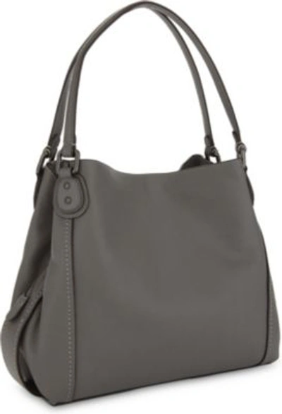 Shop Coach Edie 31 Leather Shoulder Bag In Dk/heather Grey