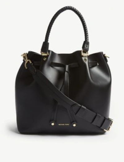 Shop Michael Michael Kors Michael Kors Ladies Black Blakely Leather Bucket Bag