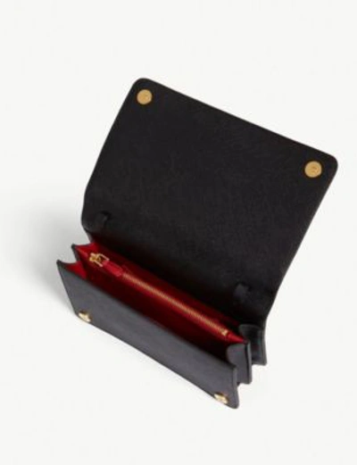 Prada Womens Black Core Saffiano Leather Wallet-on-chain Wallet