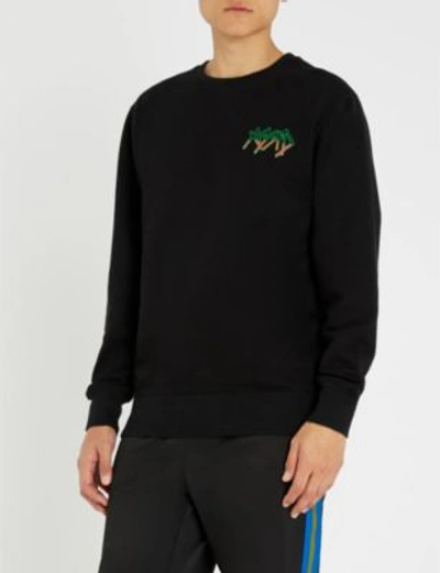 Shop Assid Big P Cotton-jersey Sweatshirt In Black