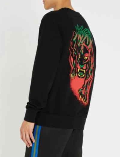 Shop Assid Big P Cotton-jersey Sweatshirt In Black