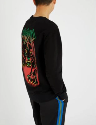 Shop Assid Big P Cotton-jersey Sweatshirt In Black
