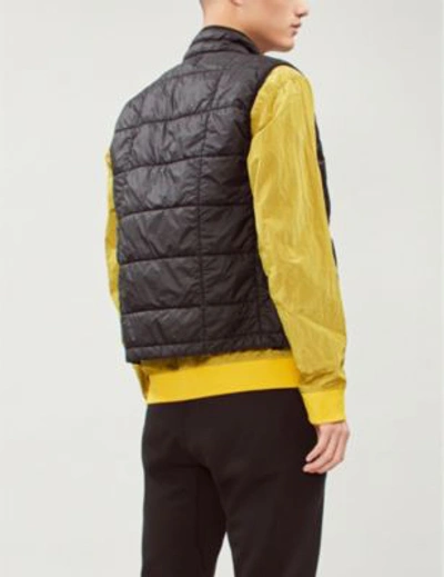 Shop Stone Island Quilted Shell Gilet In Nero/black