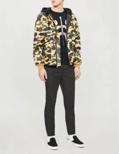 Shop A Bathing Ape Quilted Camouflage-print Shell Jacket In Yellow