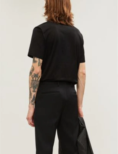 Shop Lanvin Spider-print Cotton-jersey T-shirt In Black