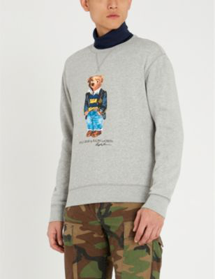 Polo Ralph Lauren Preppy Bear Jersey Sweatshirt In Andover Heather |  ModeSens